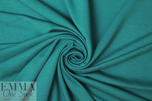 bamboo/cotton french terry - deep teal 1.25 yds
