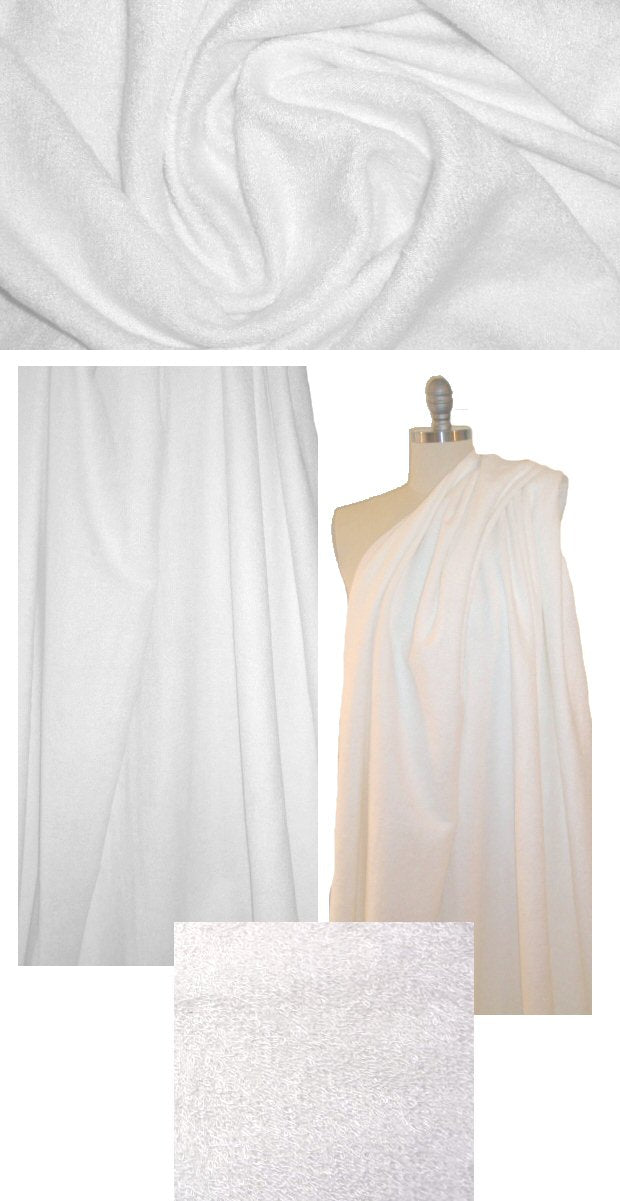 bamboo towel plush terrycloth - white 2.75 yds