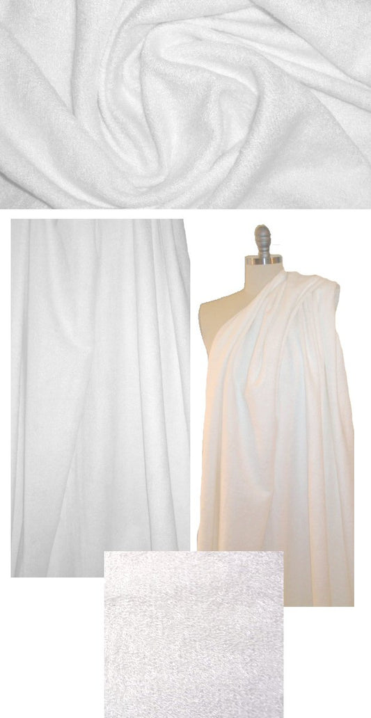 bamboo towel plush terrycloth - white 2.75 yds