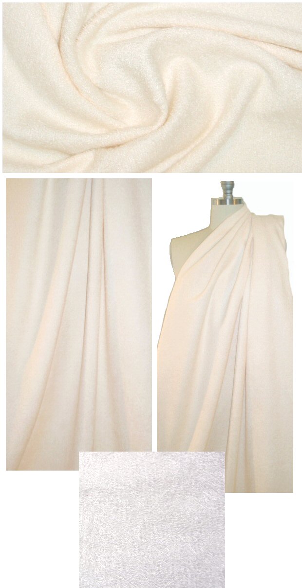 bamboo towel plush terrycloth - ivory