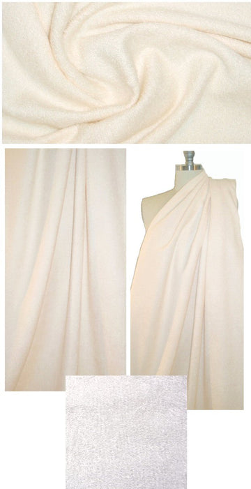 bamboo towel plush terrycloth - ivory 1.33 yd