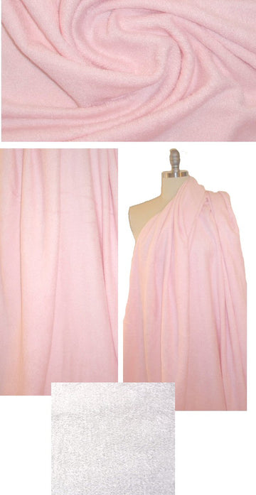 bamboo towel plush terrycloth - light pink
