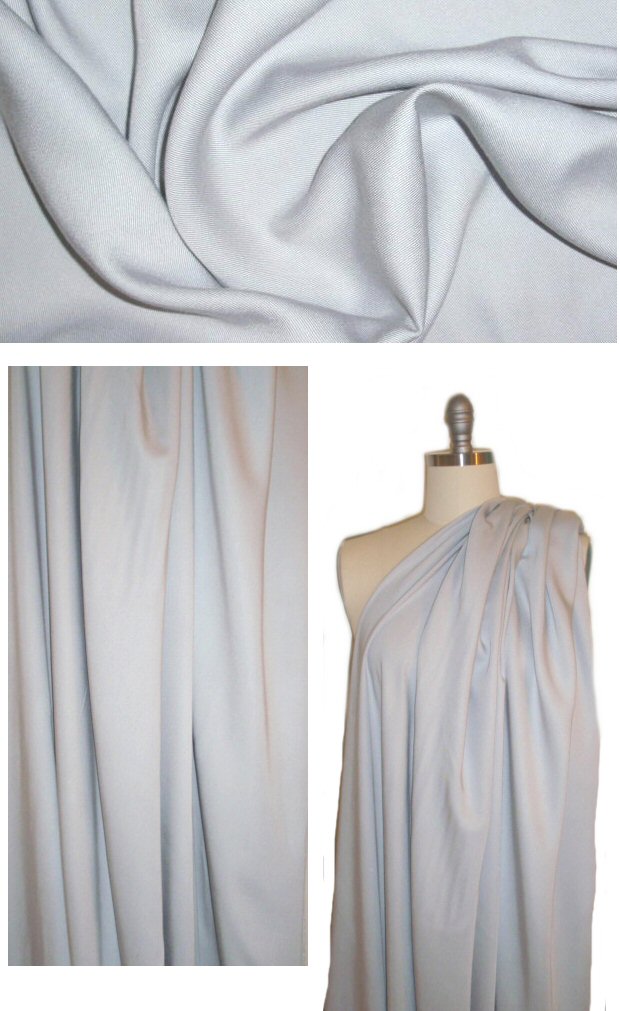 drapey bamboo viscose woven twill - stone 1.375 yd
