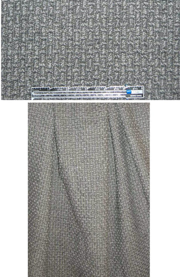 Italian textured basketweave wool coating - pewter 1 yard
