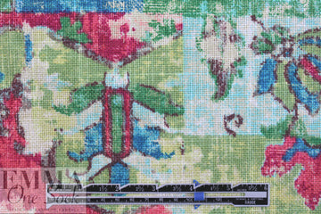 NY designer 'weathered' boho montage cotton woven