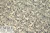 Italian floral overprinted basketweave - black/natural 2.25 yd