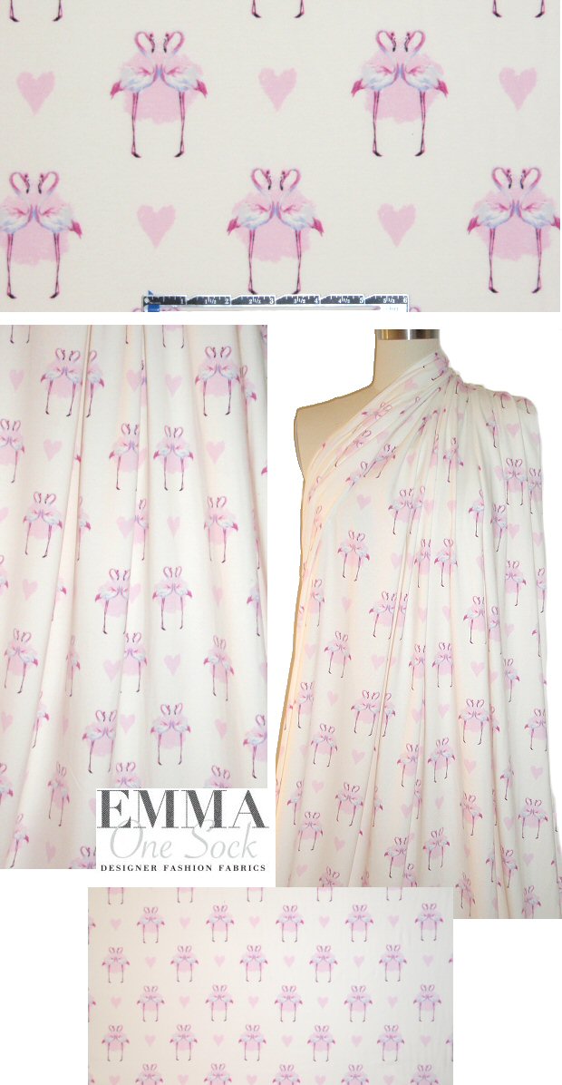 Bedhe@d flamingo love COTTON/spandex knit