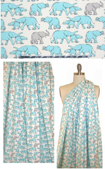 Bedhe@d 'elephant crossing' COTTON/lycra knit
