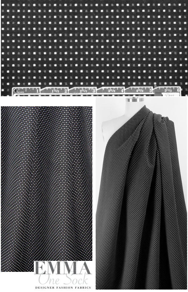 bengaline dobby vertical stretch - black graphic 1.66 yds