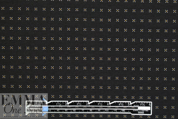 black/silver mini graphic bengaline stretch jacquard
