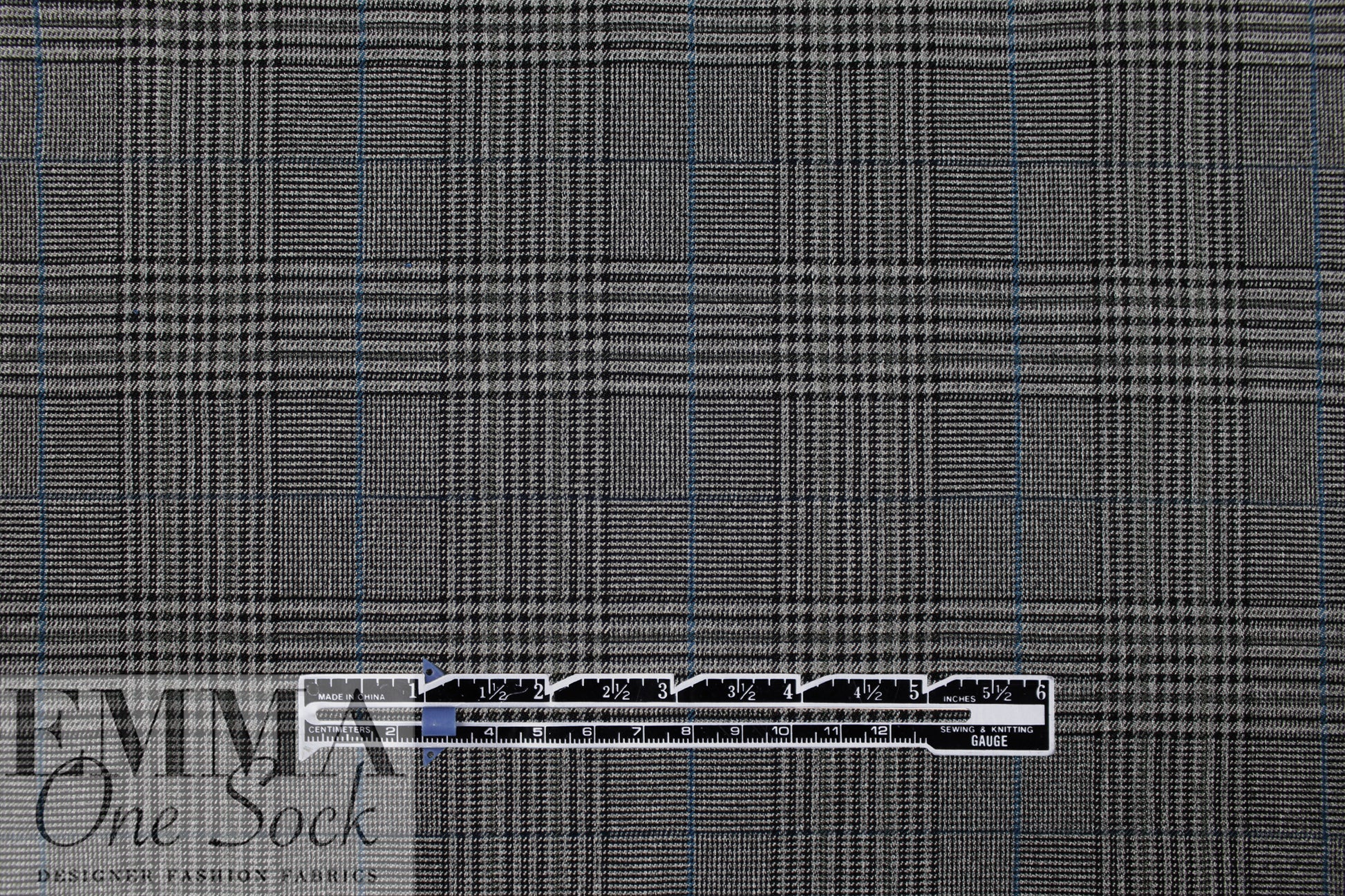 rayon blend bengaline glen plaid woven - charcoal 1 yard