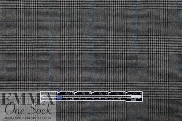 rayon blend bengaline glen plaid woven - charcoal 1 yard
