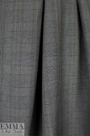 rayon blend bengaline glen plaid woven - charcoal 1 yard