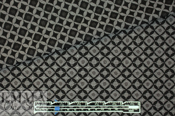 designer black/gray nova graphic bengaline stretch jacquard