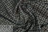 designer black/gray nova graphic bengaline stretch jacquard