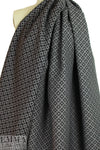 designer black/gray nova graphic bengaline stretch jacquard 1.75 yds