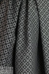 designer black/gray nova graphic bengaline stretch jacquard