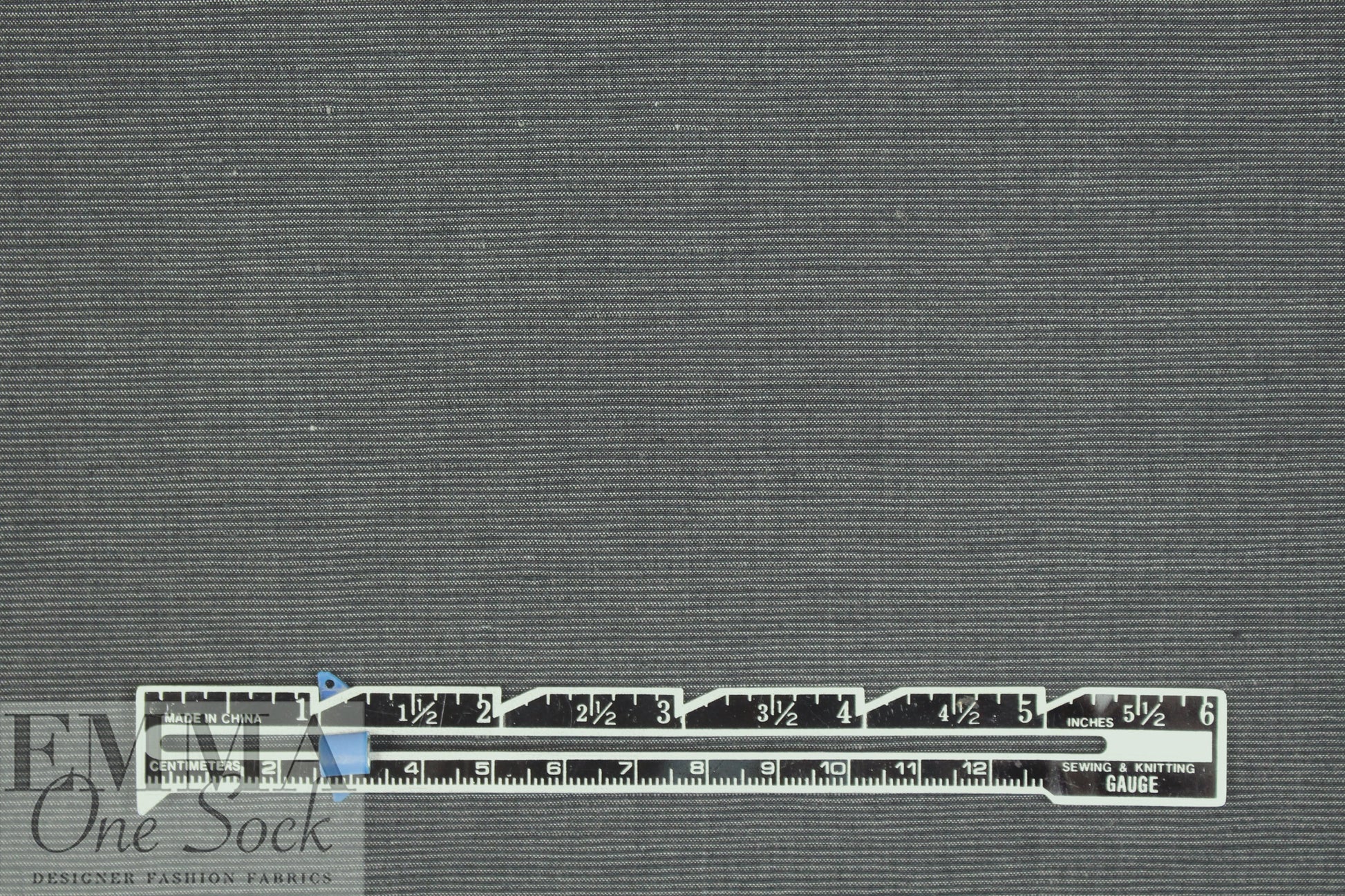 Italian charcoal micro-stripe bengaline stretch woven 1 yard