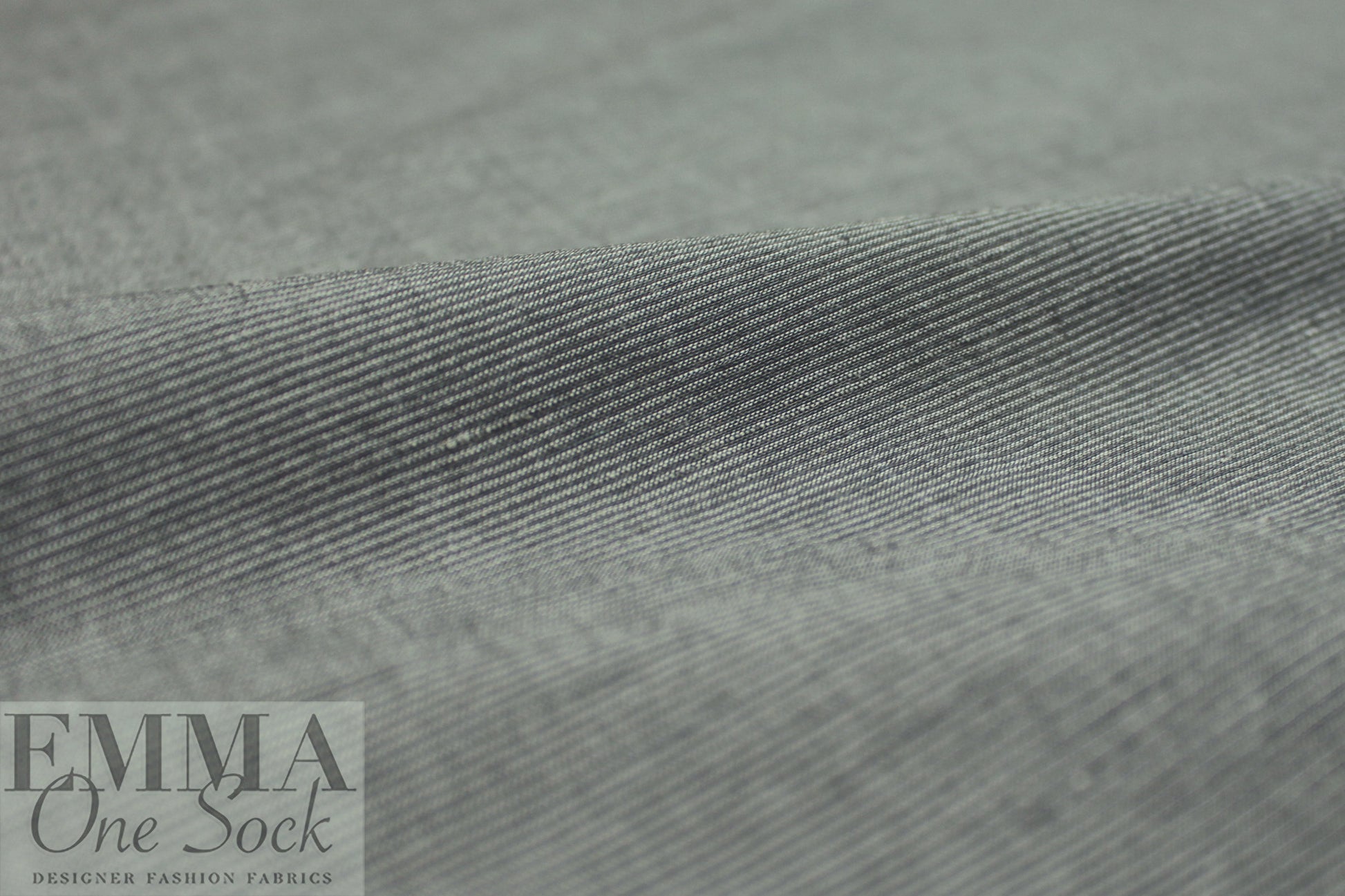Italian charcoal micro-stripe bengaline stretch woven .75 yds