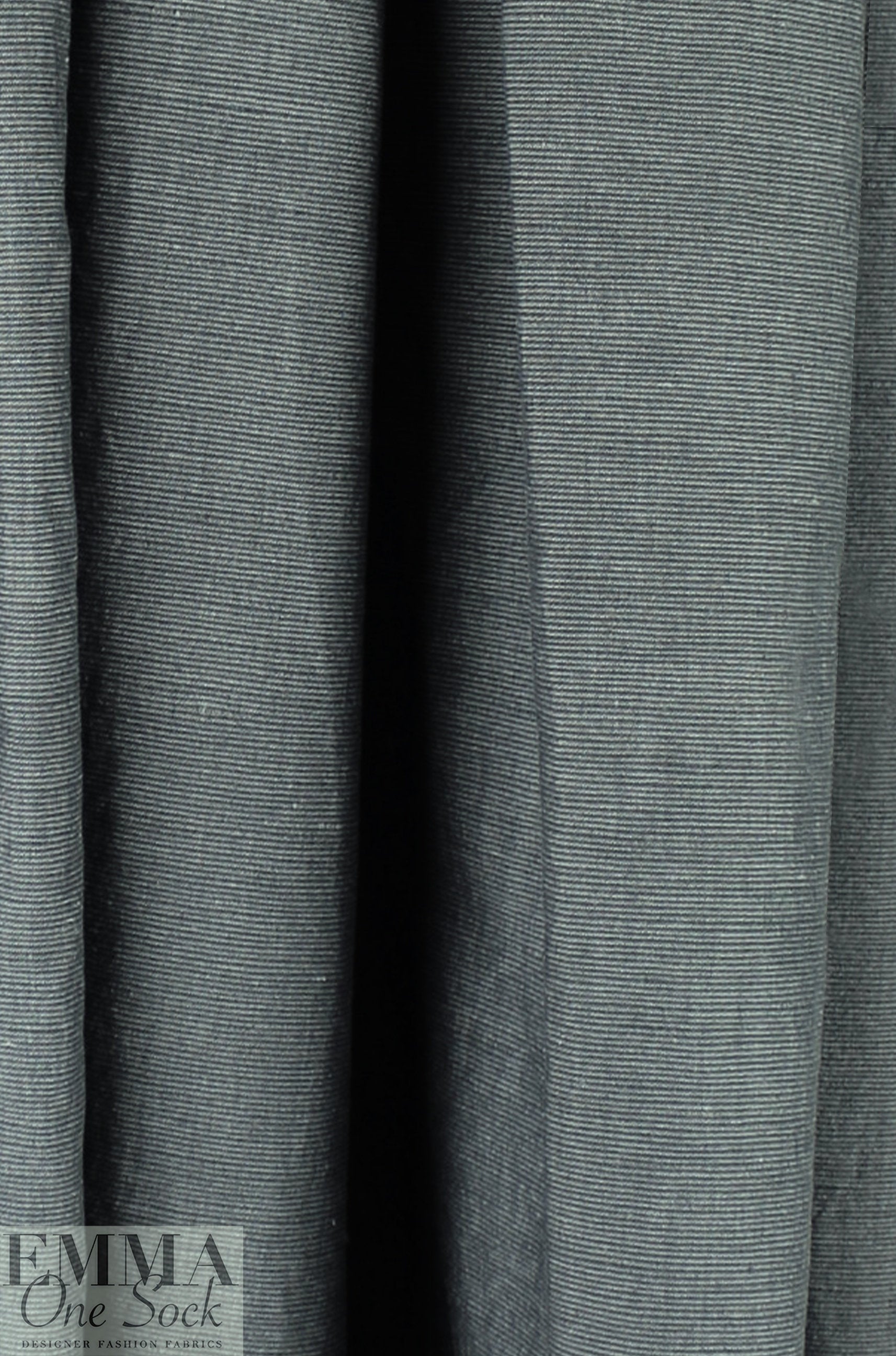 Italian charcoal micro-stripe bengaline stretch woven .75 yds