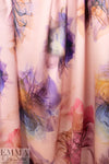 NY designer 'crystal flowers' silk stretch charmeuse .625 yds