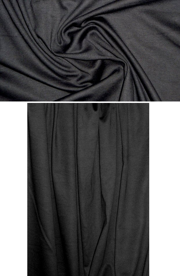 Italian cotton/lycra interlock knit - black
