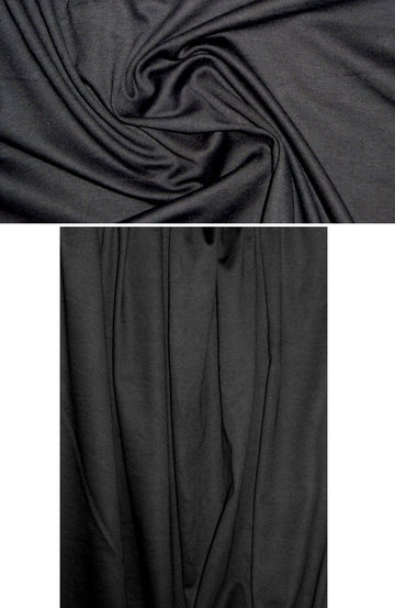 Italian all-cotton interlock knit - black