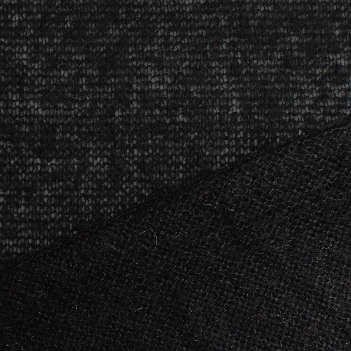 sweater knit, lightweight luxury wool blend - black