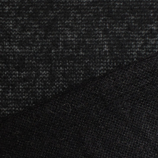 sweater knit, lightweight luxury wool blend - black