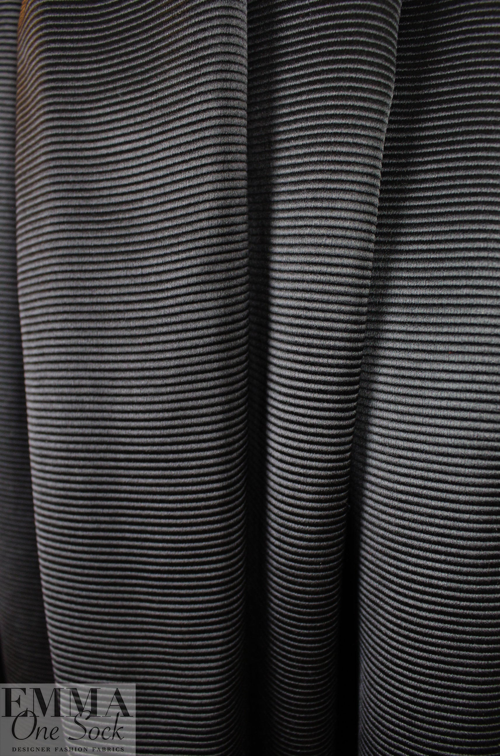 CA designer dressy ottoman rib woven - jet black .625 yds