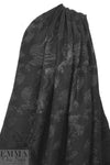 NY designer plisse' textured black on black fancy weave