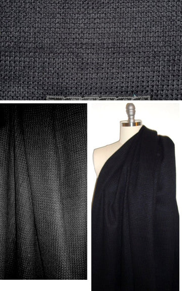 Italian backed sweater knit - jet black