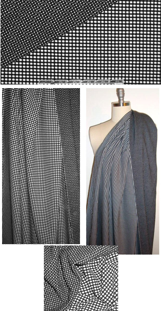NY designer two-sided dot stretch suiting