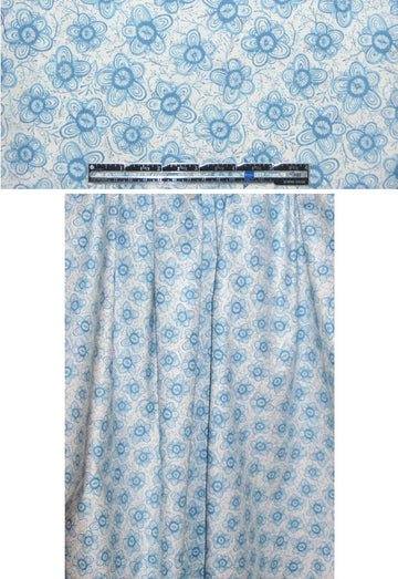'Pure Goodness Blue' floral print 100% cotton USA
