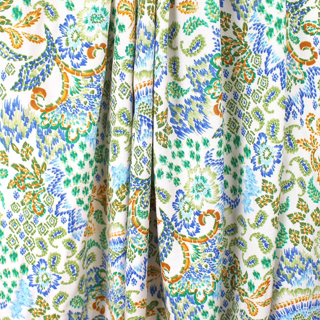'Positano paisley' rayon challis blouseweight, Oeko-Tex cert. .75 yds