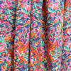 'floral fields' rayon challis, Oeko-Tex cert. - clementine/jade 1.66 yd