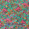 'floral fields' rayon challis, Oeko-Tex cert. - raspberry/jade 1 yard
