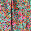 'floral fields' rayon challis, Oeko-Tex cert. - raspberry/jade 1 yard