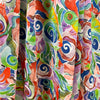 'zephyr' printed hammer-textured 'polysilk' - red multi .75 yds
