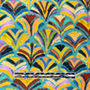 'Grecian flower' printed hammer-textured 'polysilk' 1.9 yds