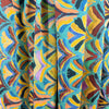 'Grecian flower' printed hammer-textured 'polysilk' 1.25 yds