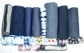 bundle, navy, 13 small cuts, 5 lbs