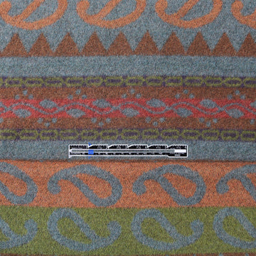 French 'broad fairisle' boiled wool woven coating 1.5 yds