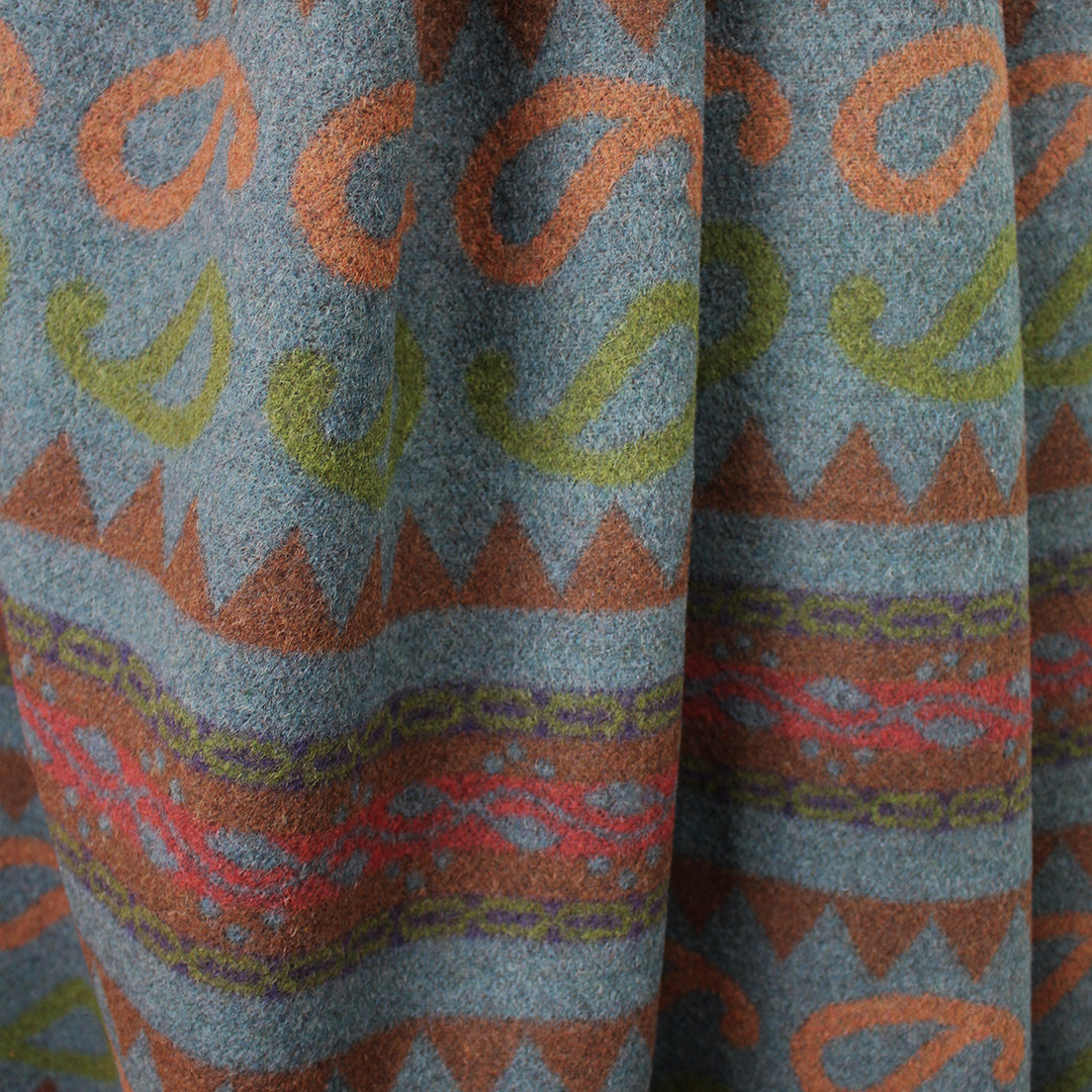 French 'broad fairisle' boiled wool woven coating 1.5 yds
