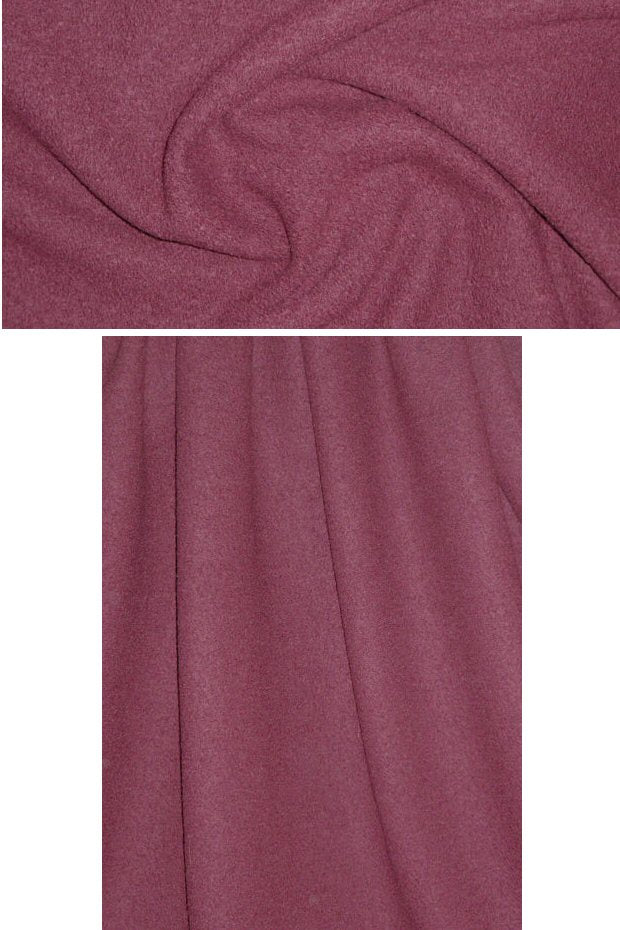 Italian textured boiled wool knit - burgundy