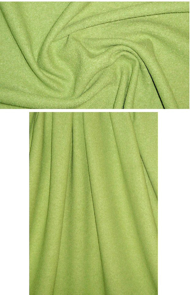 Italian textured boiled wool knit - bright moss