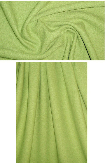 Italian textured boiled wool knit - bright moss