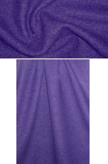 Italian textured boiled wool fleece - purple
