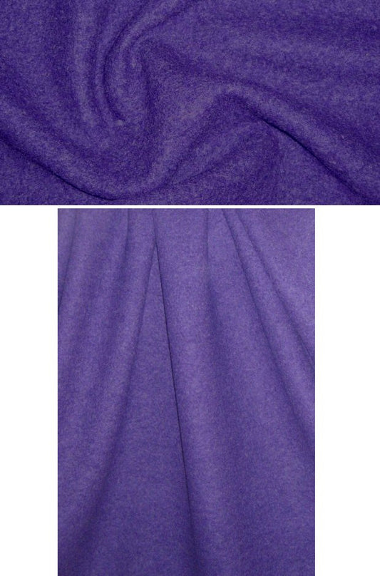 Italian textured boiled wool fleece - purple 1.66 yd