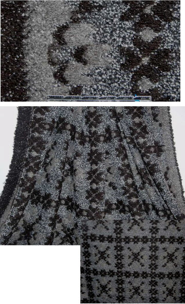 Italian patterned wool boucle- earth lattice 1.75 yd
